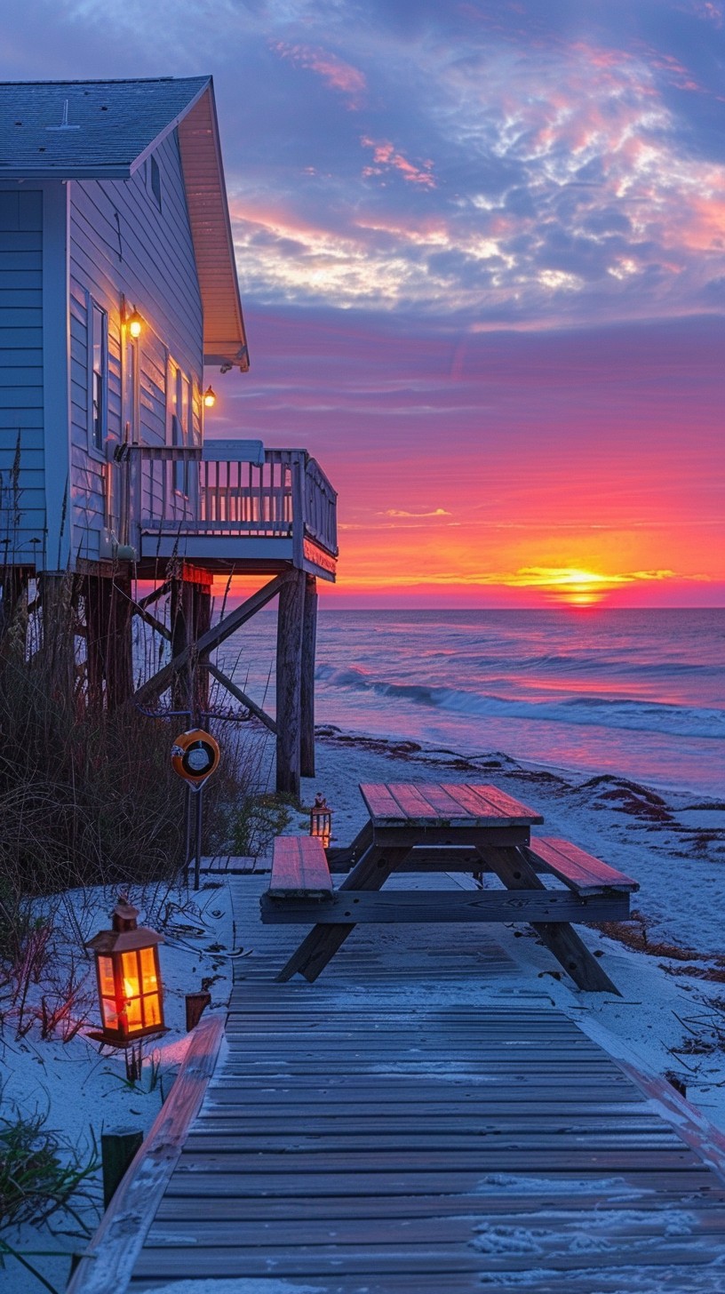 Free Sunset Beach House Image - Sunset, Beach, House | Download at ...
