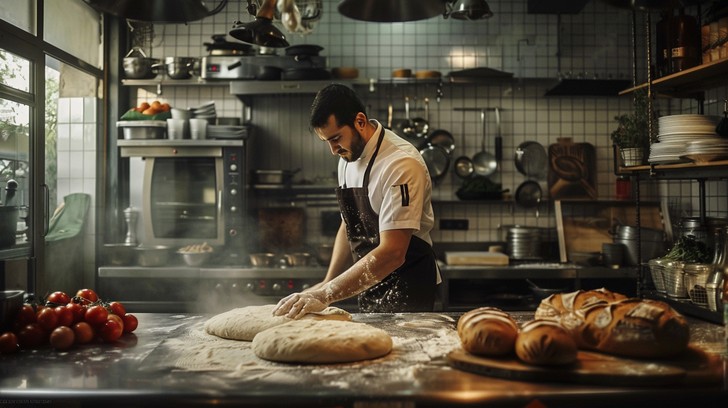 Free Baker at Work Image - Chef, Kitchen, Dough | Download at StockCake