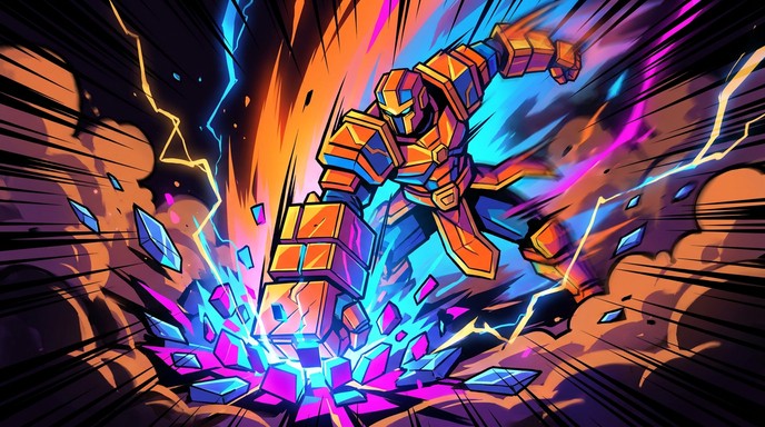 Free Geometric Power Strike Image - Warrior, Geometric, Anime ...