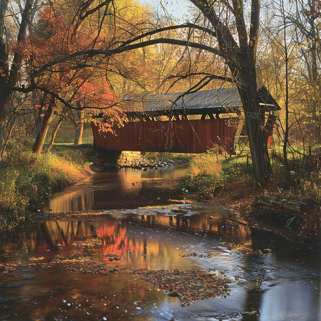 Free Autumn Covered Bridge Image - Autumn, Bridge, Foliage | Download ...