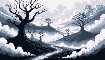 Free Misty Pixel Landscape Image - Pixel, Landscape, Fog | Download at ...