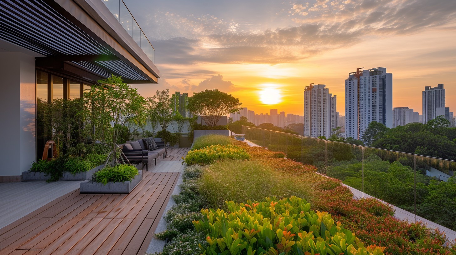 View Perpusnas Rooftop Free Rooftop Sunset View Image - Sunset, Rooftop, Garden | Download at ...