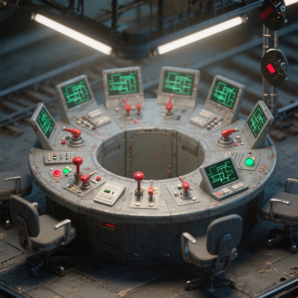 Free Circular Control Console Image - Railway, Console, Circular ...
