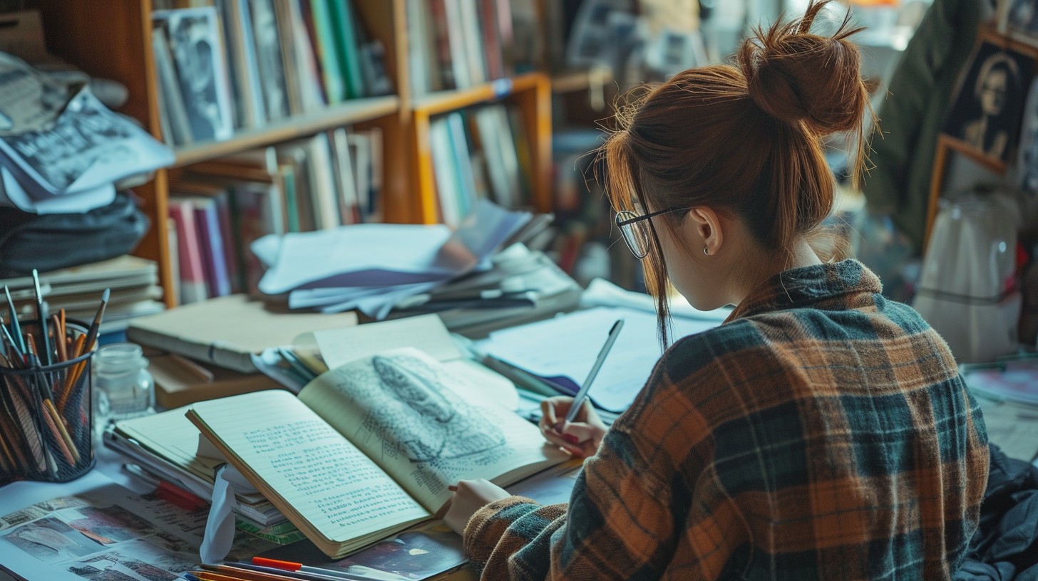 Free Studious Creative Space Image - Study, Woman, Books | Download at ...