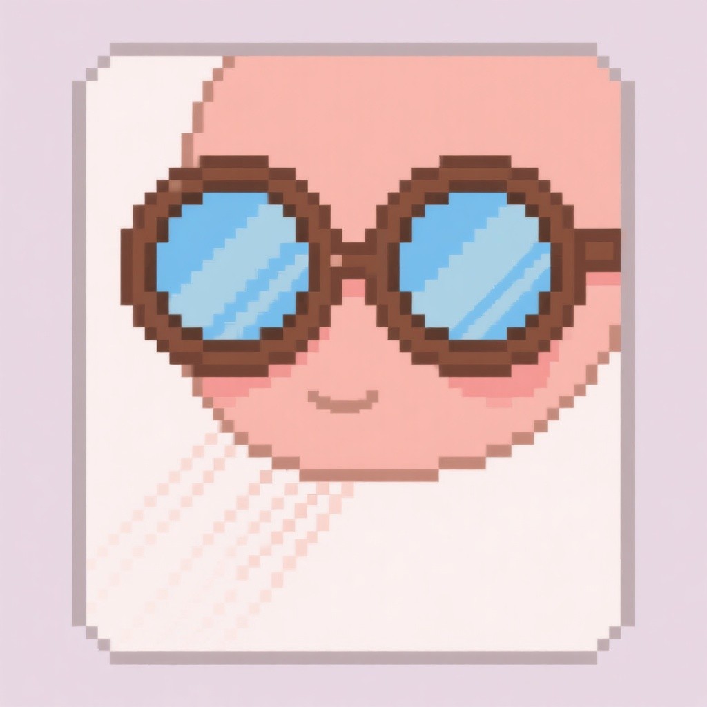 Free Sliding Pixel Glasses Image - Pixelart, Glasses, Chibi | Download ...