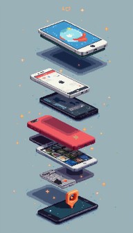 Free Smartphone exploded view Image - Smartphone, Isometric, Exploded ...