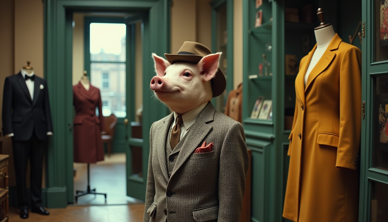 Free Dapper Pig Shopping Image - Pig, Suit, Fashion | Download at StockCake