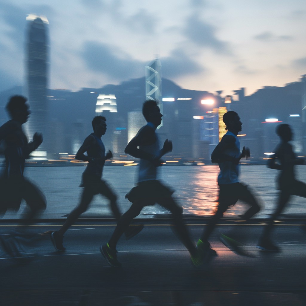 Free City Marathon Run Image - Running, Cityscape, Silhouette ...