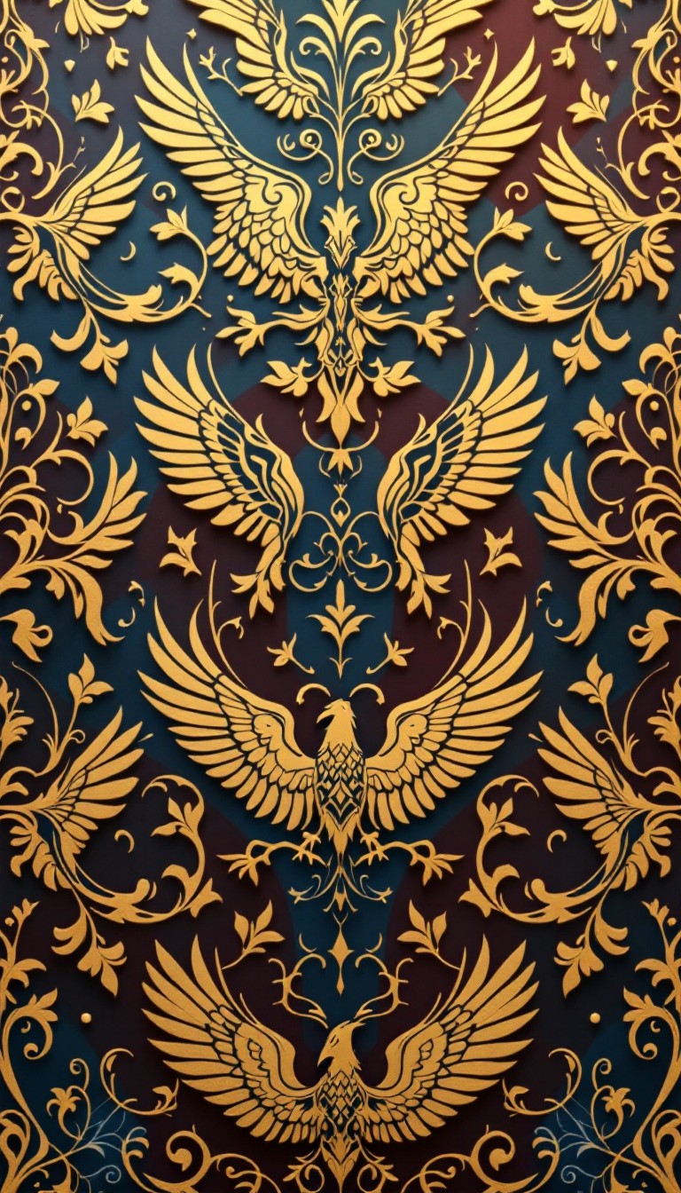 Free Golden Griffin Pattern Image - Griffin, Mythological, Pattern ...