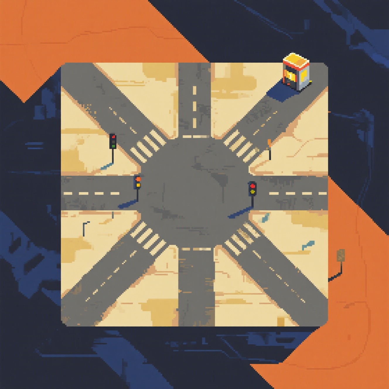 Free Abandoned Digital Crossroads Image - Crossroad, Pixel, Minimalist ...