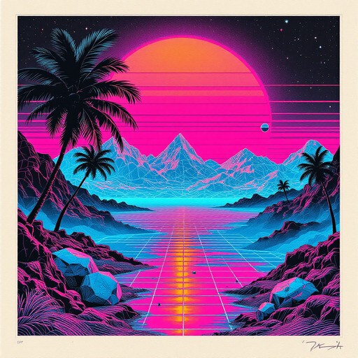 Sunset Image Neon Free Neon Sunset Dreams Image - Synthwave, Neon, Sunset | Download at ...