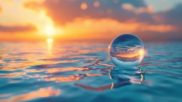 Free Serene Sunset Reflection Image - Sunset, Reflection, Crystal ...