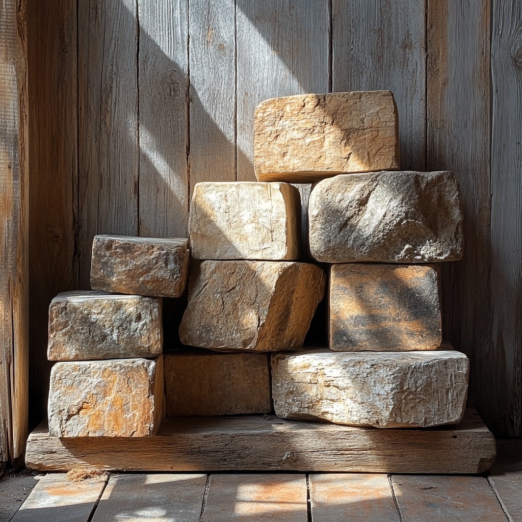 Free Stacked stone blocks Image - Stones, Sunlight, Wooden | Download ...