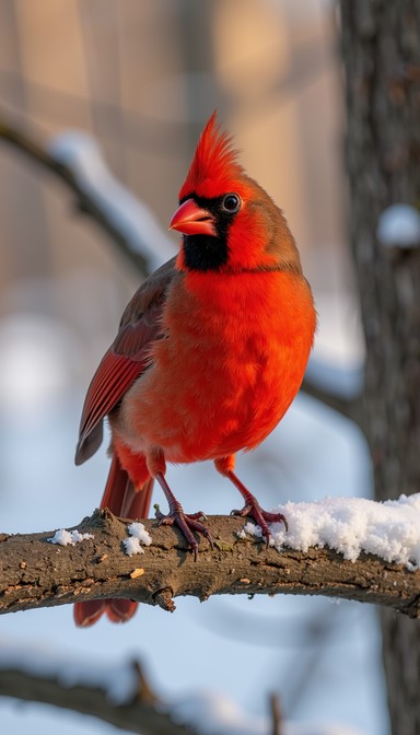 Free Cardinal winter perch Image - Cardinal, Bird, Red | Download at ...
