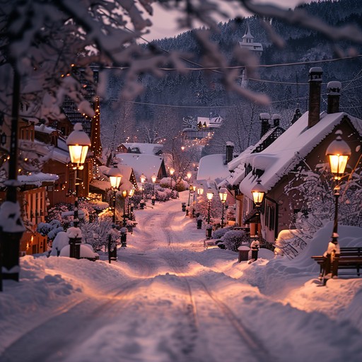 Free Snowy village road Image - Winter, Sunrise, Snow | Download at ...