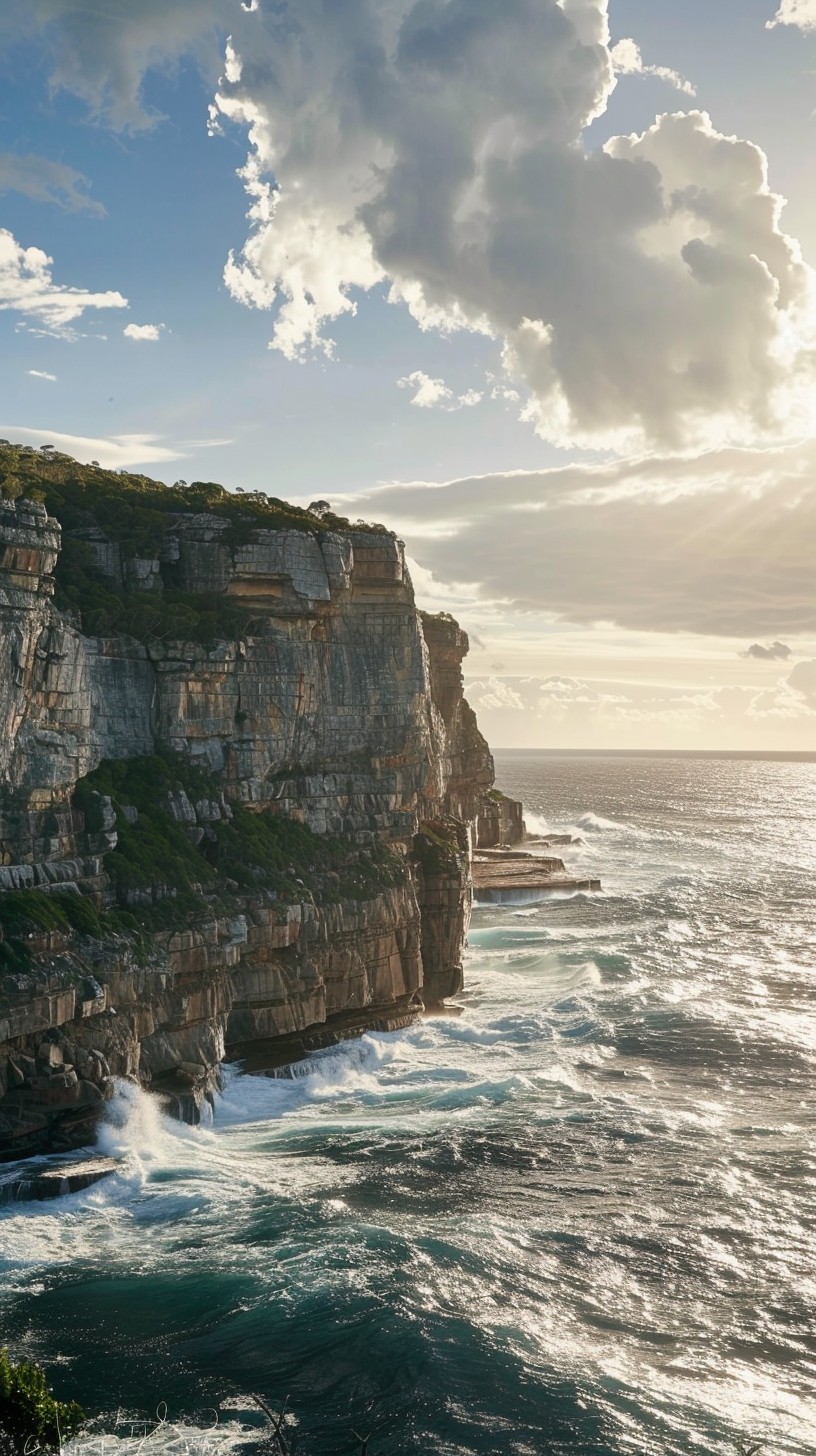 Free Cliffside Ocean View Image - Ocean, Cliff, Sunset | Download at ...