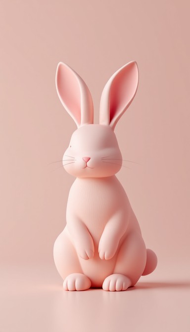 Pink Rabbit Ceramic Tree Free Pink Rabbit Sculpture Image - Rabbit, Bunny, Ceramic | Download at ...