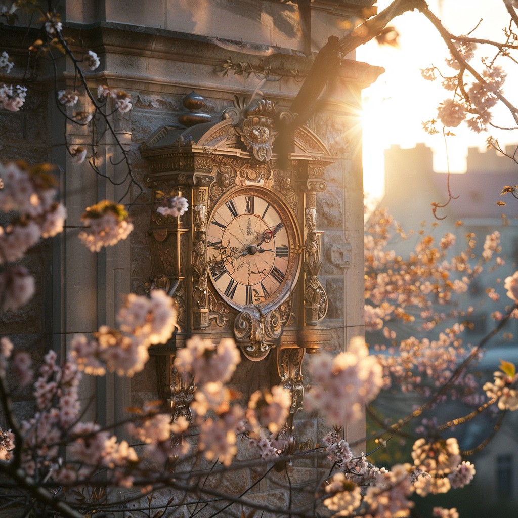 Free Sunset Time Blossoms Image - Sunset, Clock, Blossoms | Download at ...