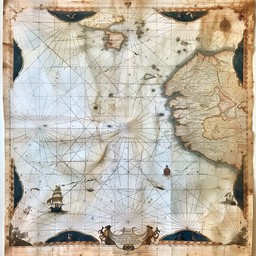 Free Antique Nautical Chart Image - Map, Nautical, Antique | Download ...