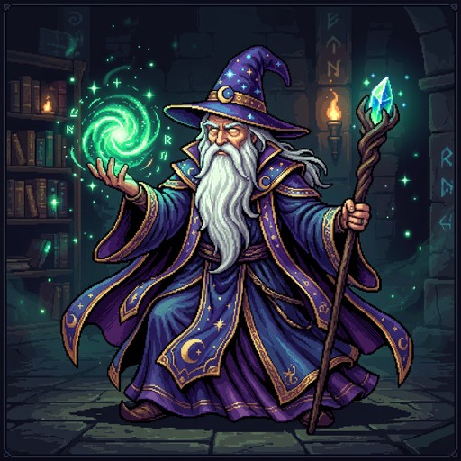 Free Arcane Pixel Sorcerer Image - Wizard, Sorcerer, Pixel | Download ...