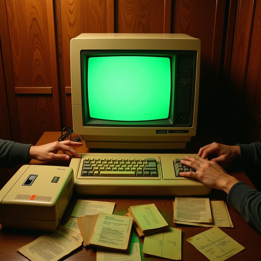 Free Vintage Green Terminal Image - Retro, Computer, Vintage | Download ...