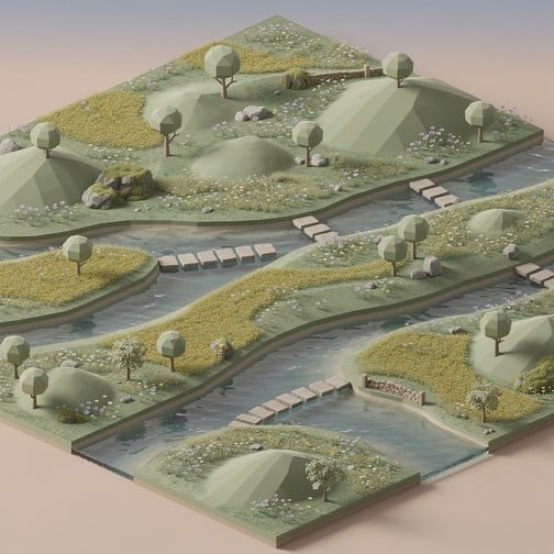 Free Isometric Nature Paradise Image - Isometric, Landscape, 3d ...