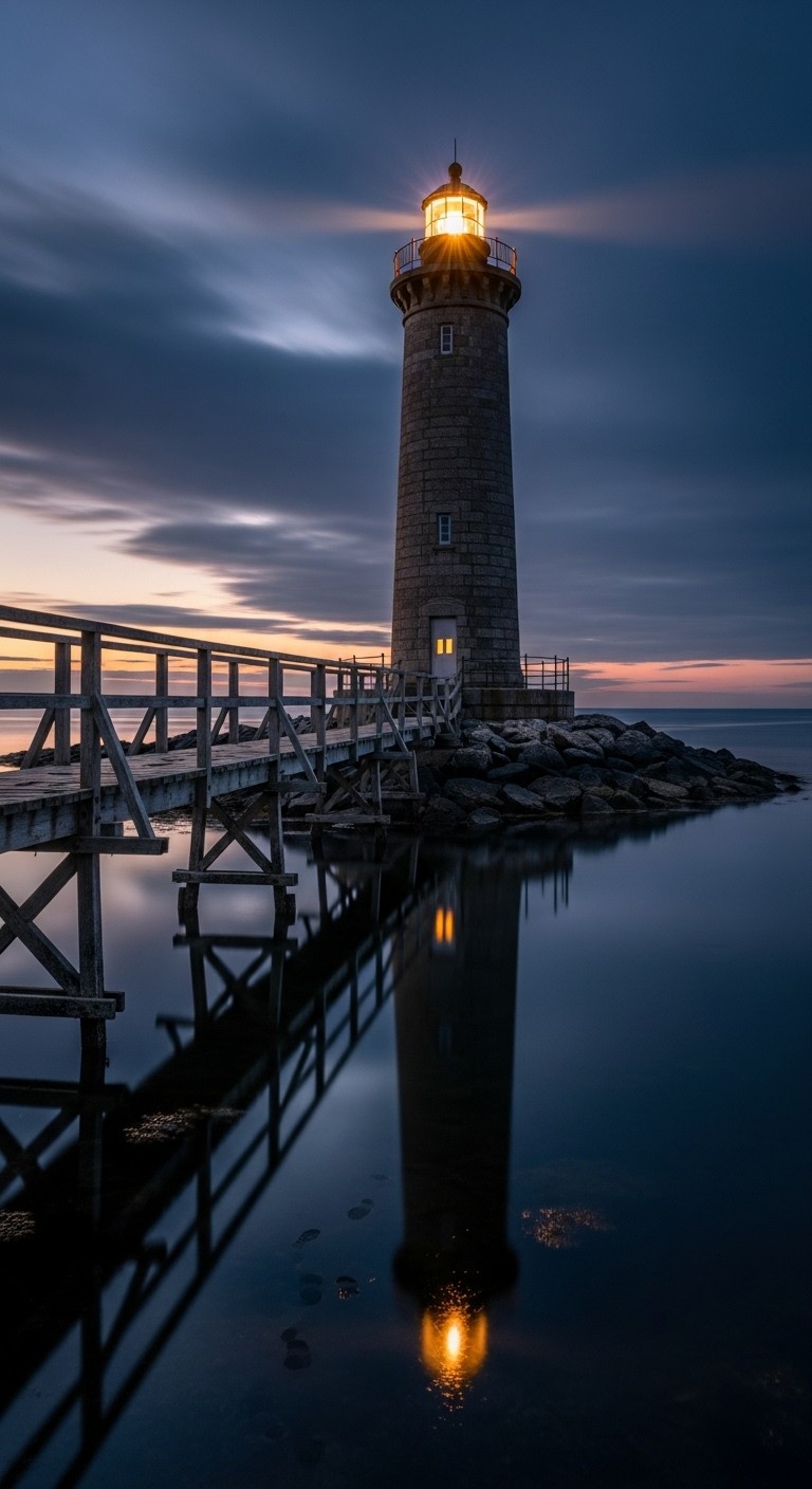 Free Guiding Light Reflected Image - Lighthouse, Beacon, Twilight ...
