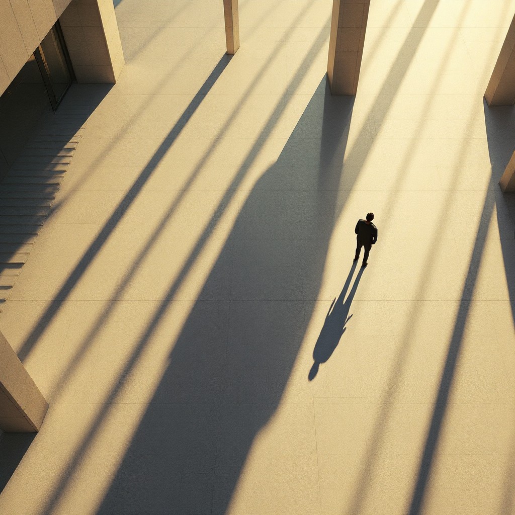 Free Shadows Meet Solitude Image - Minimalist, Geometric, Shadows ...