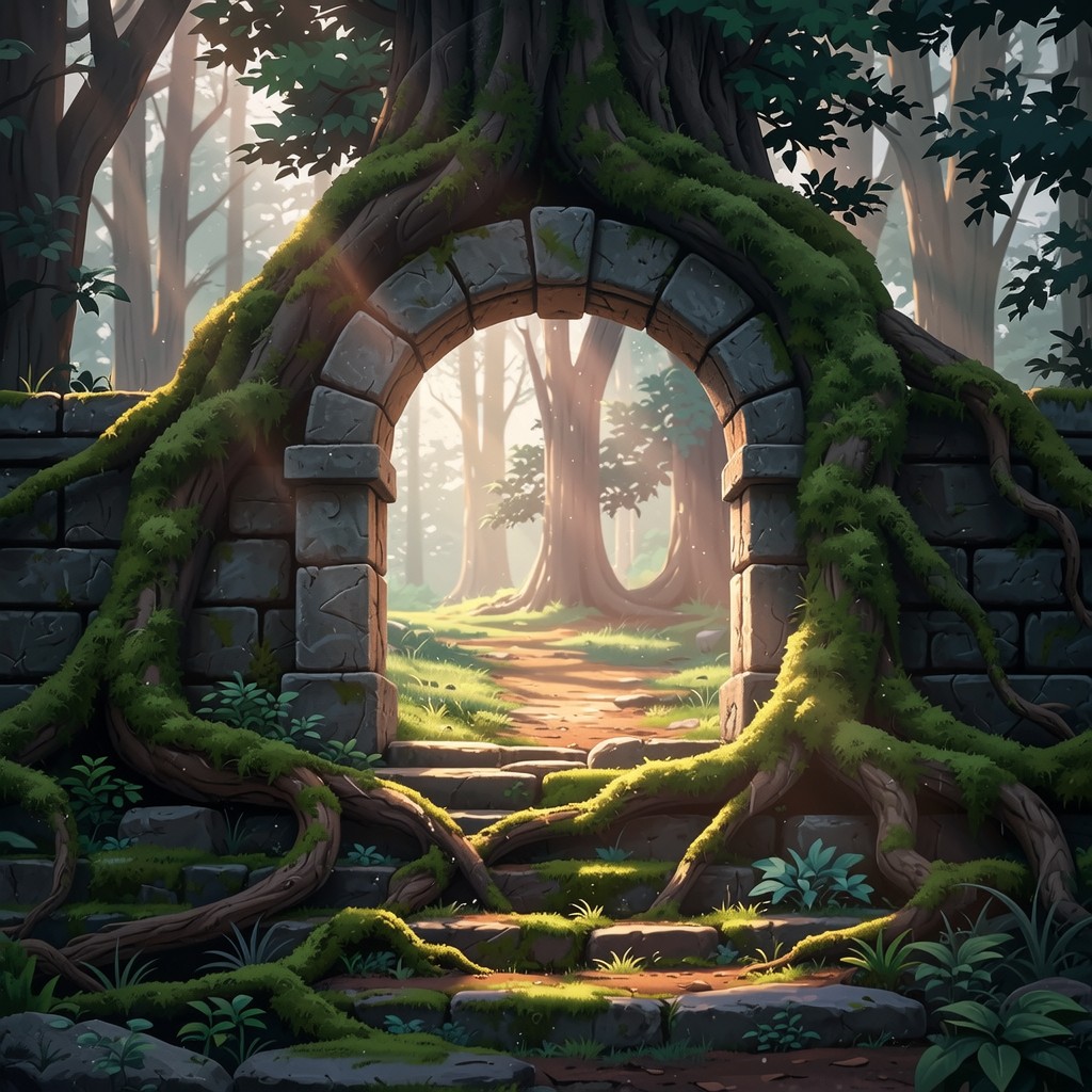 Free Enchanted Forest Gateway Image - Fantasy, Forest, Archway ...