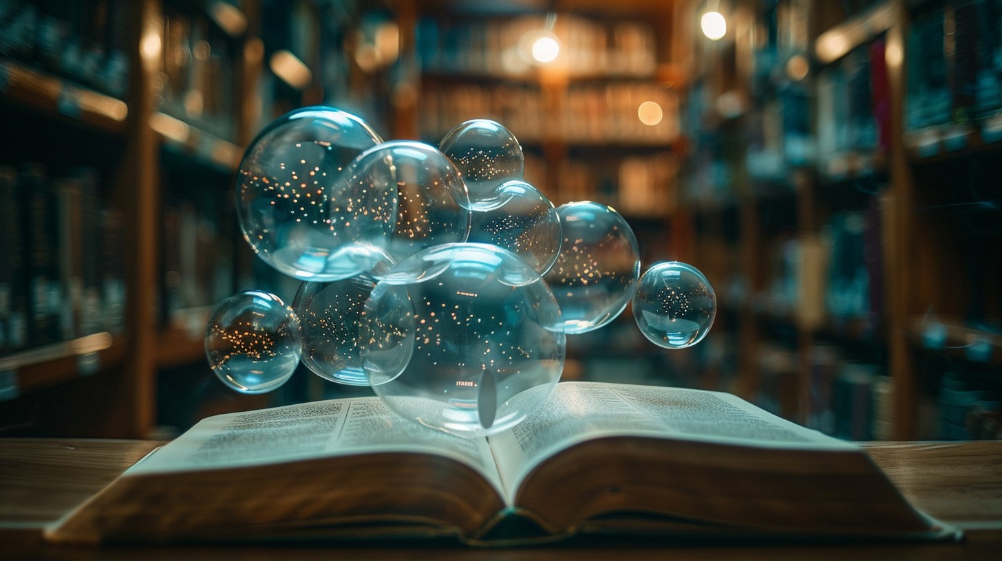 Free Enchanting Bibliophilic Bubbles Image - Bubbles, Library, Book ...