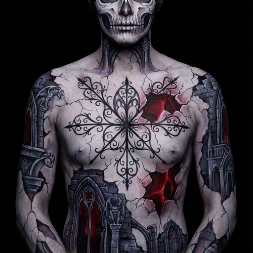 Free Gothic Cathedral Transformation Image - Gothic, Bodypainting ...