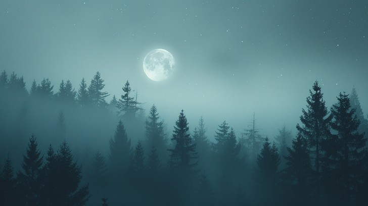 Free Mystical Moonlit Forest Image - Moon, Forest, Night | Download at ...