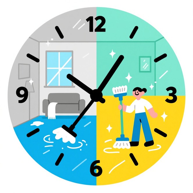 Free Cleaning Clock Transformation Image | Download at StockCake