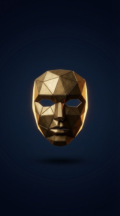 Download Geometric Horror Mask Image - Mask, Horror, 3d | StockCake