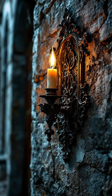 Free Gothic Candlelight Glows Image - Gothic, Candlelight, Sconce ...