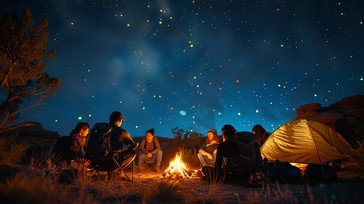 Free Starry Night Campfire Image - Campfire, Stars, Friends | Download ...