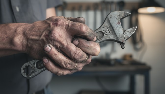 Free Experienced Mechanic's Hands Image - Mechanic, Hands, Wrench ...