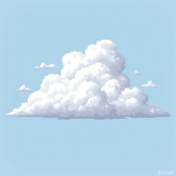 Free Fluffy Pixel Cloud Image - Cloud, Pixel, Minimalist | Download at ...