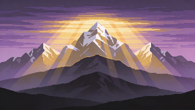 Free Pixel Mountain Majesty Image - Pixel, Mountains, Landscape ...