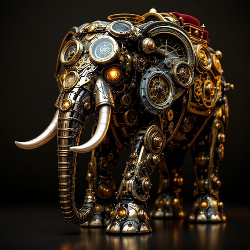 Free Clockwork Brass Elephant Image - Steampunk, Elephant, Clockwork ...
