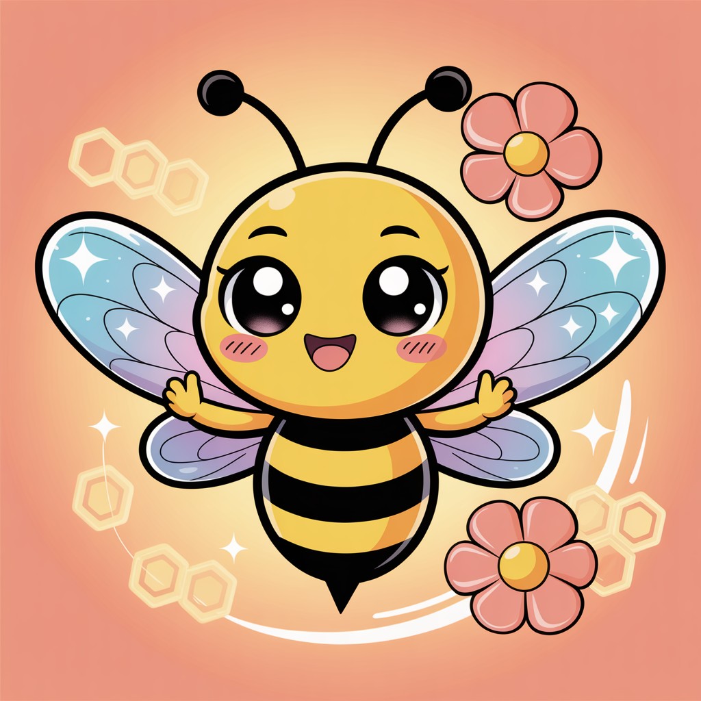 Free Happy Chibi Bee Image - Bee, Kawaii, Chibi | Download at StockCake