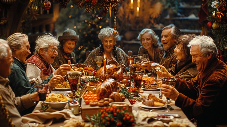 Free Festive Dinner Celebration Image - Holiday, Celebration, Seniors ...