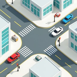 Free Isometric City Intersection Image - Intersection, Isometric ...
