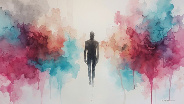 Free Solitary Neon Contemplation Image - Watercolor, Solitude ...