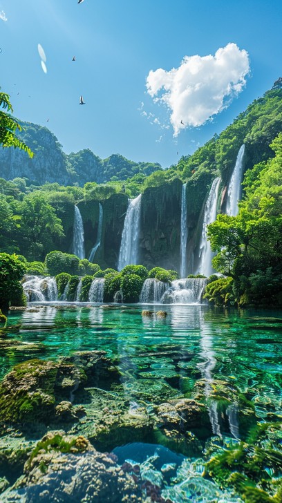 Thrive Waterfall Free Majestic Waterfall Serenity Image - Waterfall, Nature, Serene ...
