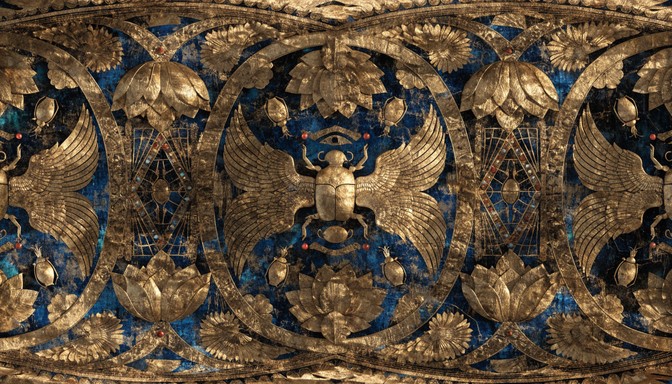Pharoic Patterns Free Egyptian Golden Pattern Image - Egyptian, Pharaoh, Pattern ...