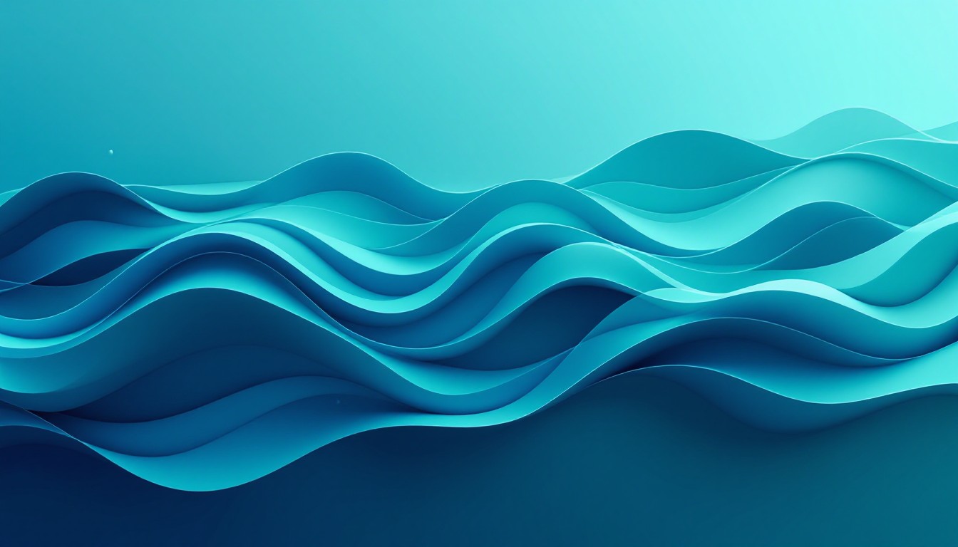 Free Flowing Turquoise Waves Image - Waves, Turquoise, Geometric ...