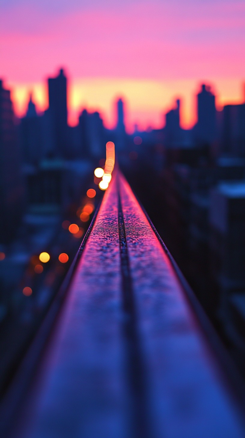 Sunset On The Rails Free Sunset Rail Glow Image - Sunset, Cityscape, Rail | Download at ...