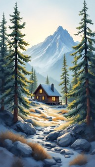 Free Cozy Mountain Cabin Image - Cabin, Mountains, Forest | Download at ...