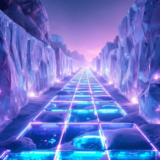 Free Neon Ice Path Image - Cyberpunk, Neon, Ice | Download at StockCake